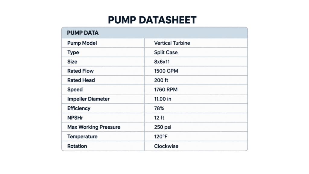 pump datasheet